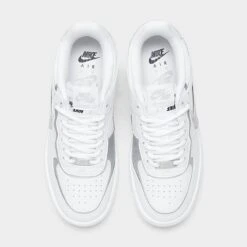 Women's Nike Air Force 1 Shadow Casual Shoes White/Metallic Silver/Pure Platinum - CI0919W 119 -Nikes Shoes Shop CI0919W 119 P5
