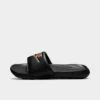 Women's Nike Victori One Slide Sandals Black/Metallic Red Bronze - CN9677 001 -Nikes Shoes Shop CN9677 001 P1