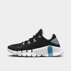 Women's Nike Free Metcon 4 Training Shoes Black/Noise Aqua/Mica Green/Cosmic Fuchsia/White/Lemon Chiffon - CZ0596 004