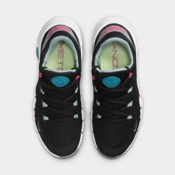 Women's Nike Free Metcon 4 Training Shoes Black/Noise Aqua/Mica Green/Cosmic Fuchsia/White/Lemon Chiffon - CZ0596 004 -Nikes Shoes Shop CZ0596 004 P5