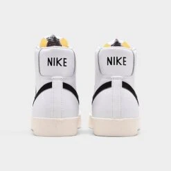 Women's Nike Blazer Mid '77 Casual Shoes White/Black/Sail - CZ1055 100 -Nikes Shoes Shop CZ1055 100 P4