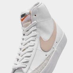 Women's Nike Blazer Mid '77 Casual Shoes White/Pink Oxford/Black/Summit White - CZ1055 118 -Nikes Shoes Shop CZ1055 118 P3