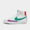 Women's Nike Blazer Mid '77 Casual Shoes White/Picante Red/Fuchsia Dream/Stadium Green 11 - CZ1055 123