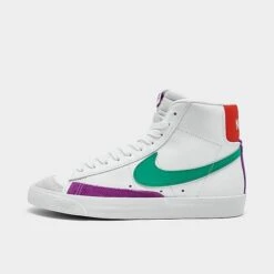 Women's Nike Blazer Mid '77 Casual Shoes White/Picante Red/Fuchsia Dream/Stadium Green 11 - CZ1055 123