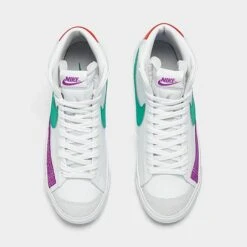 Women's Nike Blazer Mid '77 Casual Shoes White/Picante Red/Fuchsia Dream/Stadium Green 11 - CZ1055 123 -Nikes Shoes Shop CZ1055 123 P5