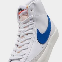 Women's Nike Blazer Mid '77 Casual Shoes White/Game Royal/Sail/Black/Team Orange - CZ1055 124 -Nikes Shoes Shop CZ1055 124 P3