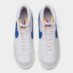 Women's Nike Blazer Mid '77 Casual Shoes White/Game Royal/Sail/Black/Team Orange - CZ1055 124 -Nikes Shoes Shop CZ1055 124 P5