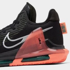 Nike LeBron Witness 6 Basketball Shoes Black/Metallic Silver/Sequoia/Crimson Pulse/Clear Emerald - CZ4052 001 -Nikes Shoes Shop CZ4052 001 P3