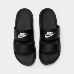 Women's Nike Offcourt Duo Slide Sandals Black/Black/White - DC0496 001 -Nikes Shoes Shop DC0496 001 P5