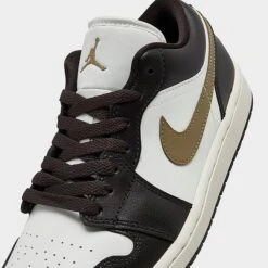 Nike Women's Air Jordan Retro 1 Low Casual Shoes Shadow Brown/Brown Kelp/Sail - DC0774 200 -Nikes Shoes Shop DC0774 200 P3