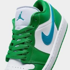 Nike Women's Air Jordan Retro 1 Low Casual Shoes Lucky Green/Aquatone/White - DC0774 304 -Nikes Shoes Shop DC0774 304 P3
