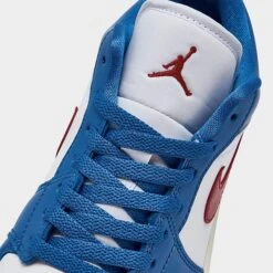 Nike Women's Air Jordan Retro 1 Low Casual Shoes Sport Blue/Gym Red/White/Sail - DC0774 416 10 Nike Women's Air Jordan Retro 1 Low Casual Shoes Sport Blue/Gym Red/White/Sail - DC0774 416 -Nikes Shoes Shop DC0774 416 P3
