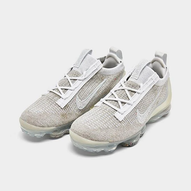 Women's Nike Air VaporMax 2021 Flyknit Running Shoes White/Pure Platinum/Metallic Silver/White - DC4112 100 4 Women's Nike Air VaporMax 2021 Flyknit Running Shoes White/Pure Platinum/Metallic Silver/White - DC4112 100 - Image 2