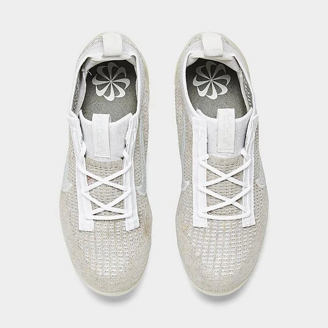 Women's Nike Air VaporMax 2021 Flyknit Running Shoes White/Pure Platinum/Metallic Silver/White - DC4112 100 7 Women's Nike Air VaporMax 2021 Flyknit Running Shoes White/Pure Platinum/Metallic Silver/White - DC4112 100 - Image 5