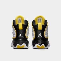 Nike Big Kids' Jordan Pro Strong Basketball Shoes White/Black/Tour Yellow - DC7911 107 -Nikes Shoes Shop DC7911 107 P4