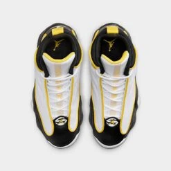 Nike Big Kids' Jordan Pro Strong Basketball Shoes White/Black/Tour Yellow - DC7911 107 -Nikes Shoes Shop DC7911 107 P5