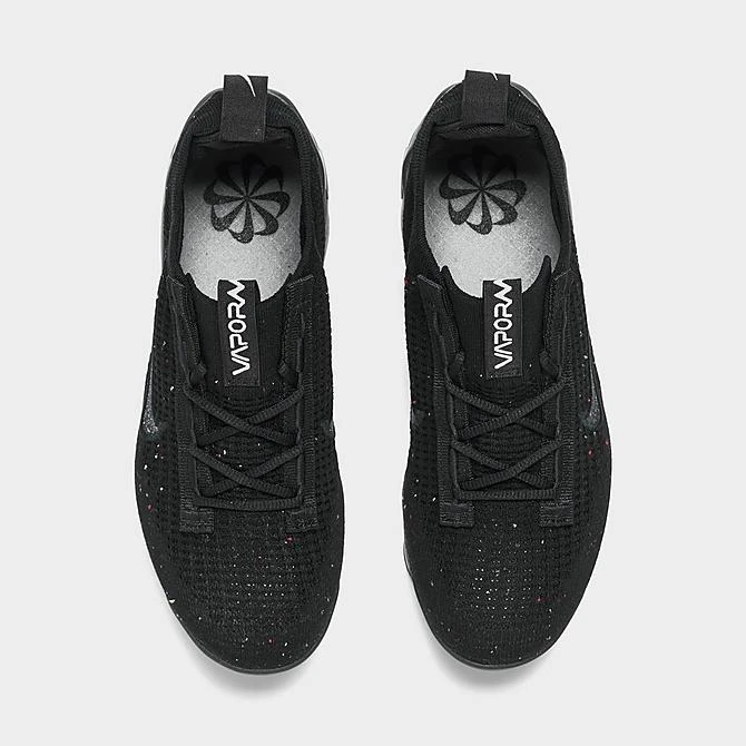 Women's Nike Air VaporMax 2021 Flyknit Running Shoes Black/Black/Metallic Silver - DC9454 001 7 Women's Nike Air VaporMax 2021 Flyknit Running Shoes Black/Black/Metallic Silver - DC9454 001 - Image 5
