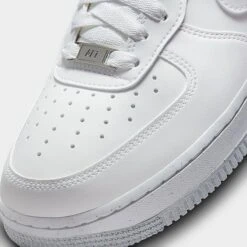 Women's Nike Air Force 1 '07 Next Nature Casual Shoes White/Black/Metallic Silver/White - DC9486 101 -Nikes Shoes Shop DC9486 101 P3