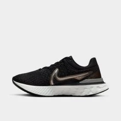 Women's Nike React Infinity 3 Running Shoes Black/Mtlc Silver/Anthracite/Mtlc Copper/Summit White - DD3024 009