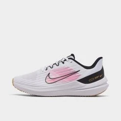 Women's Nike Winflo 9 Running Shoes White/Pink Spell/Black/Wheat Gold - DD8686 104