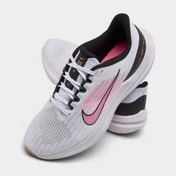 Women's Nike Winflo 9 Running Shoes White/Pink Spell/Black/Wheat Gold - DD8686 104 -Nikes Shoes Shop DD8686 104 P3