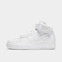 Women's Nike Air Force 1 '07 Mid Casual Shoes White/White/White - DD9625Â 100