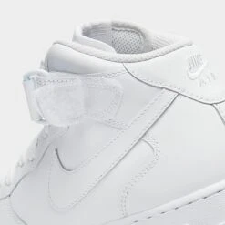 Women's Nike Air Force 1 '07 Mid Casual Shoes White/White/White - DD9625 100 -Nikes Shoes Shop DD9625 100 P3