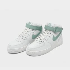 Women's Nike Air Force 1 '07 Mid Casual Shoes Summit White/Mineral/Sail - DD9625 103 -Nikes Shoes Shop DD9625 103 P2