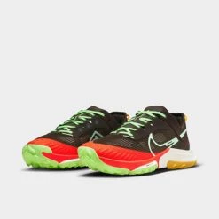 Women's Nike Air Zoom Terra Kiger 8 Trail Running Shoes Velvet Brown/Bright Crimson/Yellow Ochre/Enamel Green - DH0654 200 -Nikes Shoes Shop DH0654 200 P2