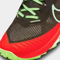 Women's Nike Air Zoom Terra Kiger 8 Trail Running Shoes Velvet Brown/Bright Crimson/Yellow Ochre/Enamel Green - DH0654 200 -Nikes Shoes Shop DH0654 200 P3