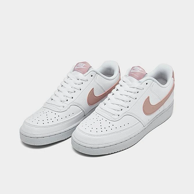 Women's Nike Court Vision Low Next Nature Casual Shoes White/Pink Oxford - DH3158 102 4 Women's Nike Court Vision Low Next Nature Casual Shoes White/Pink Oxford - DH3158 102 - Image 2