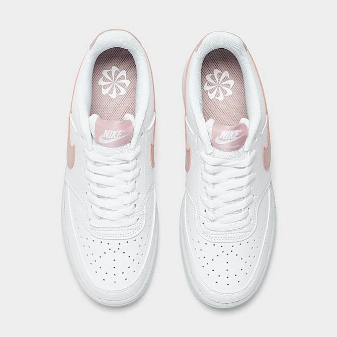 Women's Nike Court Vision Low Next Nature Casual Shoes White/Pink Oxford - DH3158 102 7 Women's Nike Court Vision Low Next Nature Casual Shoes White/Pink Oxford - DH3158 102 - Image 5