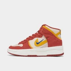 Women's Nike Dunk High Up Casual Shoes Cinnabar/Lapis/Sanddrift/Yellow Ochre - DH3718 600