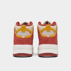 Women's Nike Dunk High Up Casual Shoes Cinnabar/Lapis/Sanddrift/Yellow Ochre - DH3718 600 -Nikes Shoes Shop DH3718 600 P4