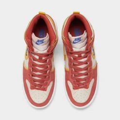 Women's Nike Dunk High Up Casual Shoes Cinnabar/Lapis/Sanddrift/Yellow Ochre - DH3718 600 -Nikes Shoes Shop DH3718 600 P5
