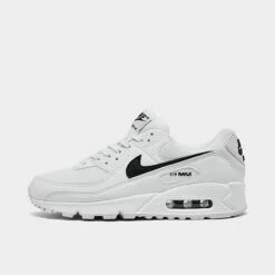 Women's Nike Air Max 90 Casual Shoes White/Black/White - DH8010Â 101