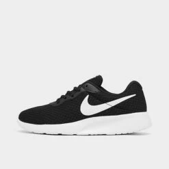 Women's Nike Tanjun Casual Shoes Black/Barely Volt/Black/White - DJ6257 004