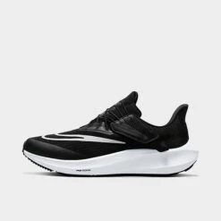 Women's Nike Air Zoom Pegasus FlyEase Running Shoes Black/Dark Smoke Grey/White - DJ7383 001