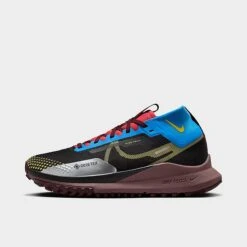 Women's Nike React Pegasus Trail 4 GORE-TEX Waterproof Trail Running Shoes Black/Vivid Sulfur/Light Photo Blue/Track Red - DJ7929 003