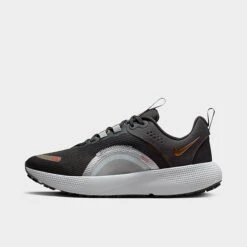 Women's Nike React Escape Run 2 Running Shoes Dark Smoke Grey/Olive Grey/Metallic Silver/Metallic Copper - DJ9976 003