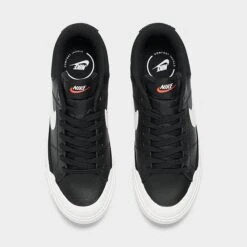 Women's Nike Court Legacy Lift Casual Shoes Black/Sail/White/Team Orange - DM7590 001 -Nikes Shoes Shop DM7590 001 P5