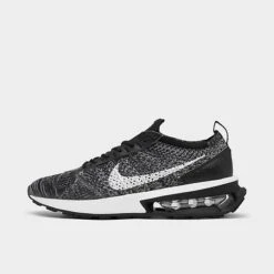 Women's Nike Air Max Flyknit Racer Casual Shoes Black/White - DM9073 001
