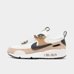 Women's Nike Air Max 90 Futura Casual Shoes Phantom/Black/Hemp/Sanddrift - DM9922Â 002