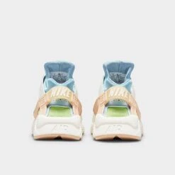 Women's Nike Air Huarache SE Sun Club Casual Shoes Sail/Worn Blue/Vivid Green/Arctic Orange - DQ0117 100 -Nikes Shoes Shop DQ0117 100 P4