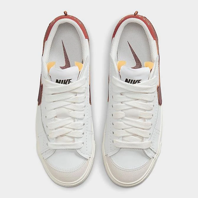 Women's Nike Blazer Low '77 Jumbo Casual Shoes White/Cinnabar/Black/Dark Beetroot - DQ1470 104 7 Women's Nike Blazer Low '77 Jumbo Casual Shoes White/Cinnabar/Black/Dark Beetroot - DQ1470 104 - Image 5