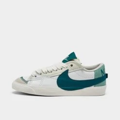Women's Nike Blazer Low '77 Jumbo Casual Shoes Summit White//Geode Teal/Sea Glass/Mineral - DQ1470 106