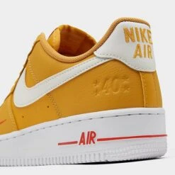Women's Nike Air Force 1 Low SE 40 Years Casual Shoes Yellow Ochre/Sail/White/Team Orange/Metallic Gold - DQ7582 700 -Nikes Shoes Shop DQ7582 700 P3