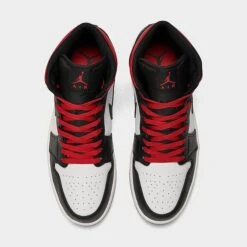 Nike Air Jordan Retro 1 Mid Casual Shoes White/Gym Red/Black - DQ8426 106 -Nikes Shoes Shop DQ8426 106 P5