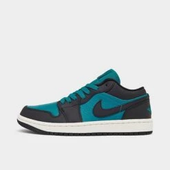 Nike Women's Air Jordan Retro 1 Low SE Casual Shoes Bright Spruce/Black/Sail - DR0502 300
