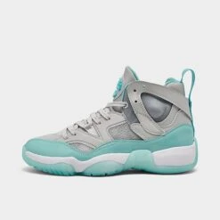 Nike Women's Jordan Jumpman Two Trey Casual Shoes Neutral Grey/White/Bleached Aqua - DR9631 004